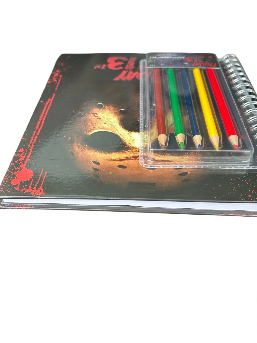 Friday The 13th Jason Sketchbook Notebook Set Color Pencils Horror Halloween New